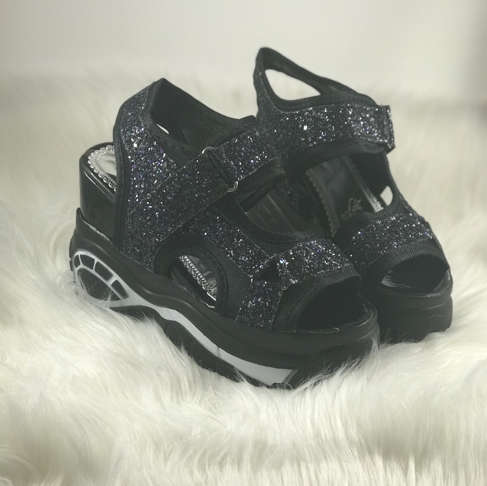 Sparkle wedge- platform sandal